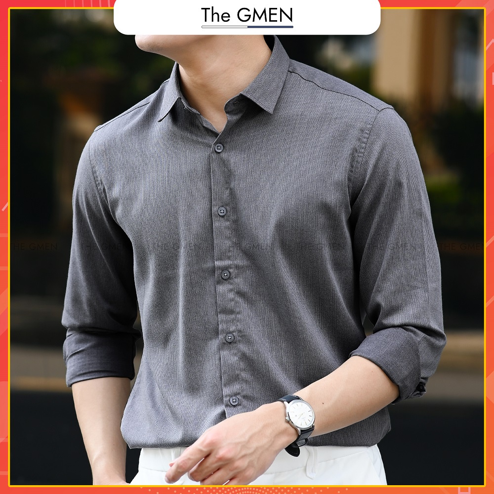 [Giảm 10% Mã SKMLTSM12] Áo sơ nam mi tay dài The GMEN Velour Shirt cotton nhung, thấm hút mồ hôi, chống nhăn. | BigBuy360 - bigbuy360.vn