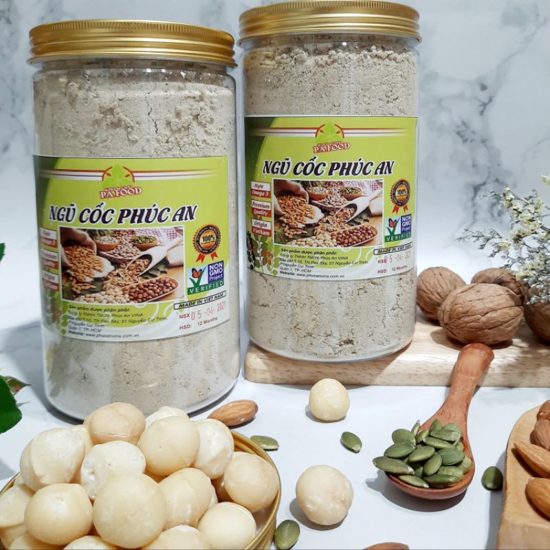 Ngũ Cốc Lợi Sữa PHÚC AN 20 LOẠI HẠT 500g , Ngũ Cốc Bà Bầu 100% Thiên Nhiên Sữa Về Nhiều - Nhanh - Đặc Sau 3 Ngày