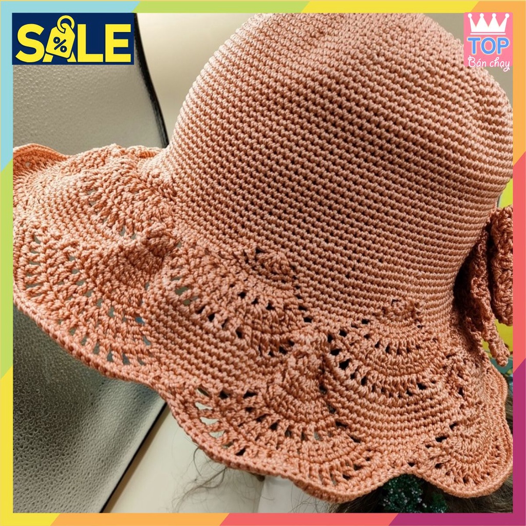 ⚡GIÁ SỐC⚡ NÓN HANDMADE RỘNG VÀNH HỌA TIẾT RẼ QUẠT ĐỘC ĐÁO SANG CHẢNH