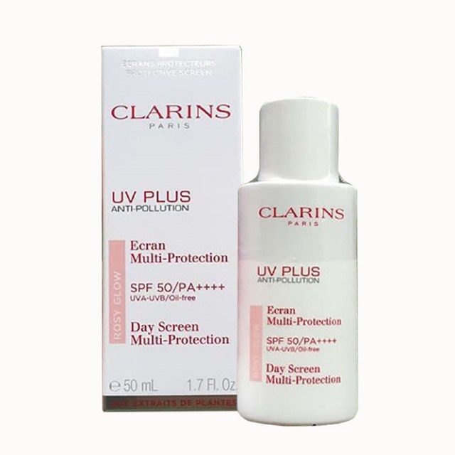 💥Kem chống nắng Clarins UV Plus Anti-Pollution SPF 50 PA ++++ ROSY GLOW ( hồng) 50 ml