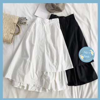 Chân váy dài ulzzang dáng dài nữ đen trắng, chân váy tầng hàn quốc CV01 ulzzang