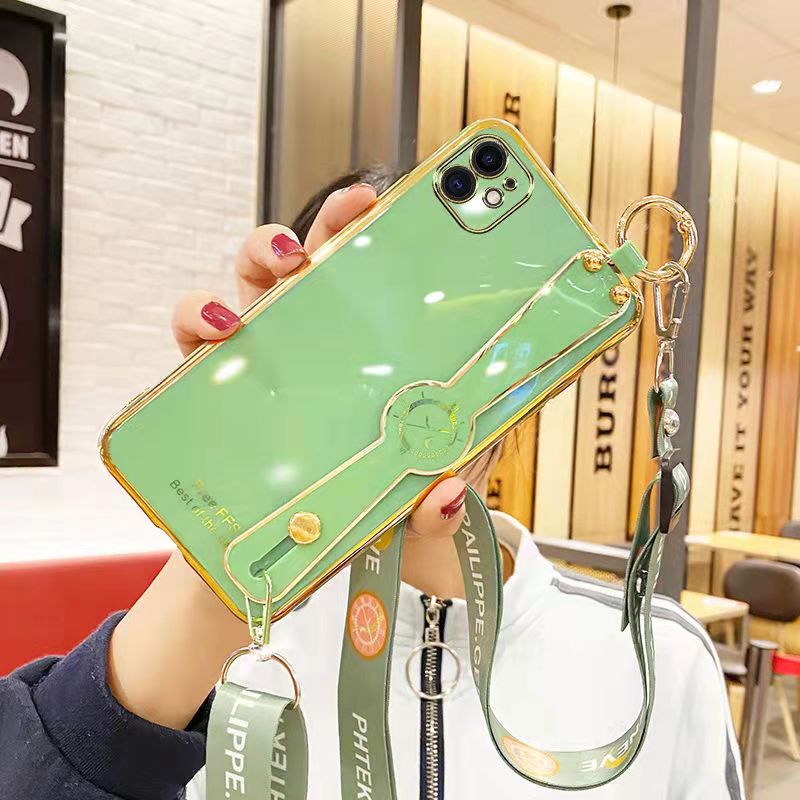 Ốp Điện Thoại Sang Trọng Có Dây Đeo Tay Cho IPhone 7 8 6s 6 Plus SE2020