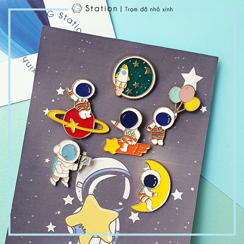 Pin cài áo phi hành gia astronaut du hành vũ trụ - GC122