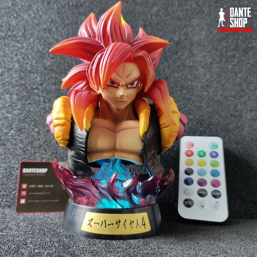 Mô Hình Figure Dragon Ball Supper  (LED RBG) Tượng Bán Thân Gogeta SSJ4