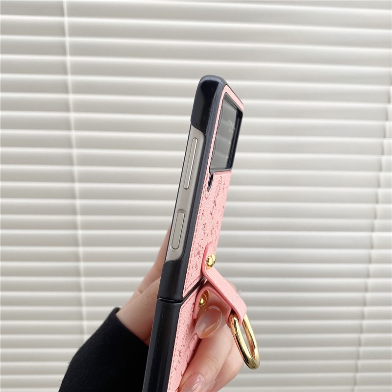 Ốp Điện Thoại Da PU Họa Tiết Hoạt Hình Doraemon Dễ Thương Có Giá Đỡ Cho Samsung Galaxy Z Flip 4 3 2 1 Samsung Z Flip3 5G