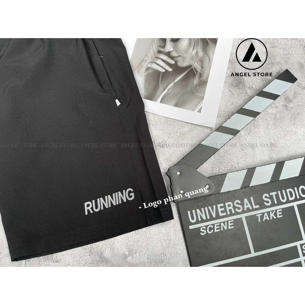 Quần đùi nam RUNNING, quần short thể thao ANGEL STORE vải gió mền mịn mặc nhà đi chơi đều đẹp