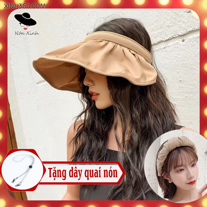 mũ nửa đầu vải nón nữ hàn quốc có hộp - nc150