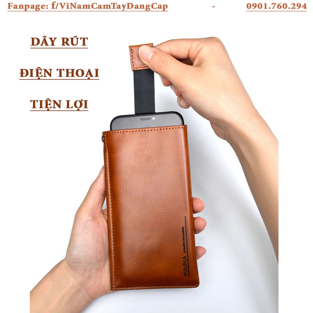 Bao da dạng ví Puloka dành cho tất cả smartphone