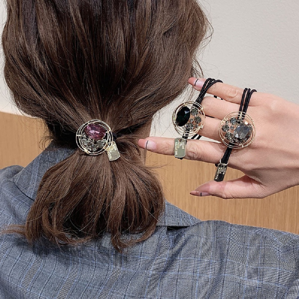 Dây Buộc Tóc Bằng Vải Màu Trơn Thời Trang Cho Nữ