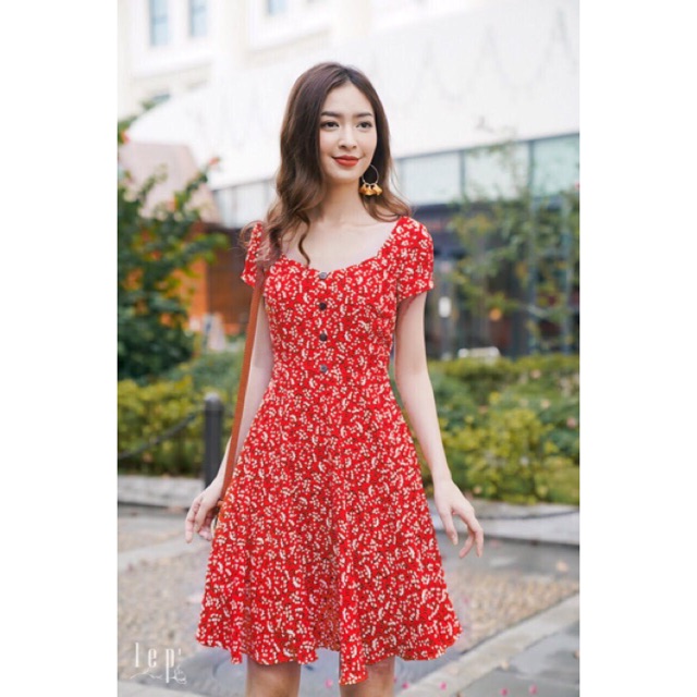 ⚡️ĐẦM HOA⚡️Đầm hoa nhí 2 màu chất đũi tằm có lót