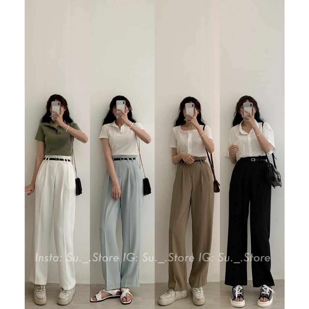 Quần culottes vải kèm đai Q418 SUSTORE