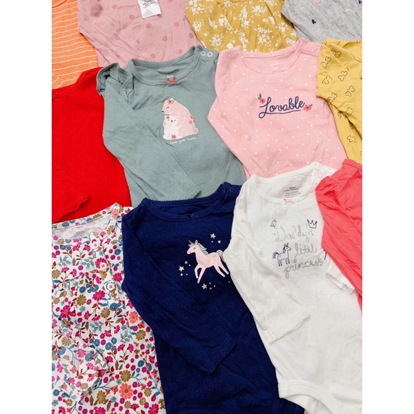 (Chọn mẫu size 6M) Bodysuit Carter, Bodychip dài tay cho bé trai, bé gái