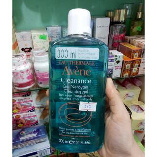 😊Sữa rửa mặt Avène Cleanance Gel 300 ml cho da dầu, mụn, nhạy cảm