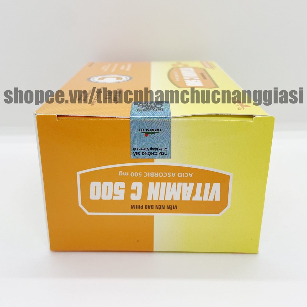 Viên uống VITAMIN C500 bổ sung vitamin c tăng cường sức đề kháng – Hộp 100 viên