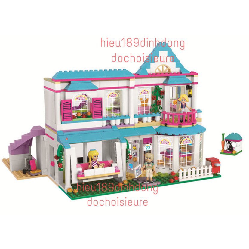 Lắp Ráp xếp hình non Lego Friends 41314 01014 Bela 10612 : ngôi nhà của stephanie The Stephanie's House 649 mảnh