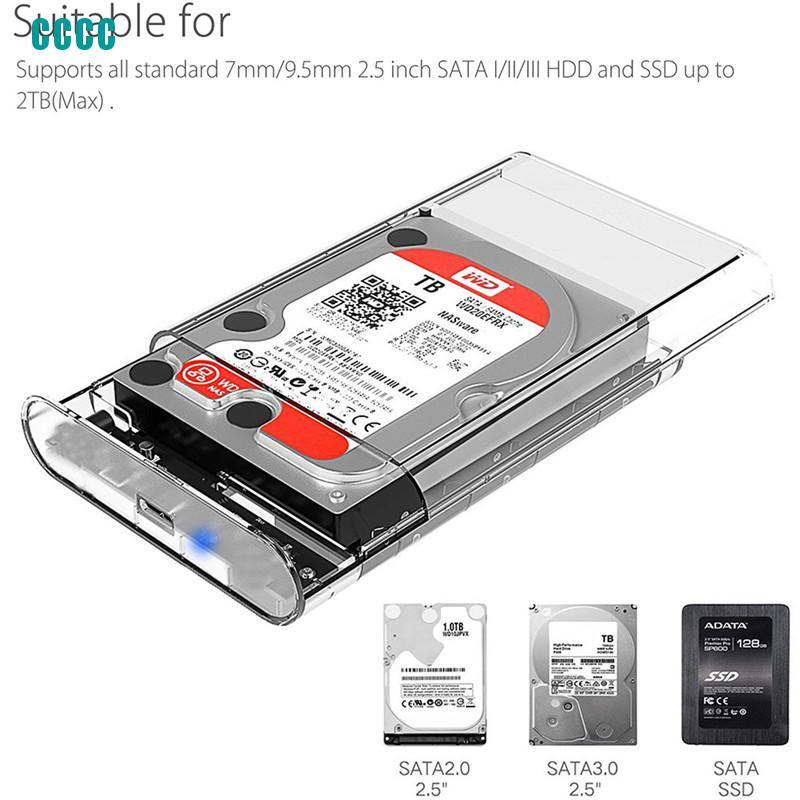 Hộp Đựng Ổ Cứng 2.5in Sata Usb 3.0 Hdd Có Đèn Led