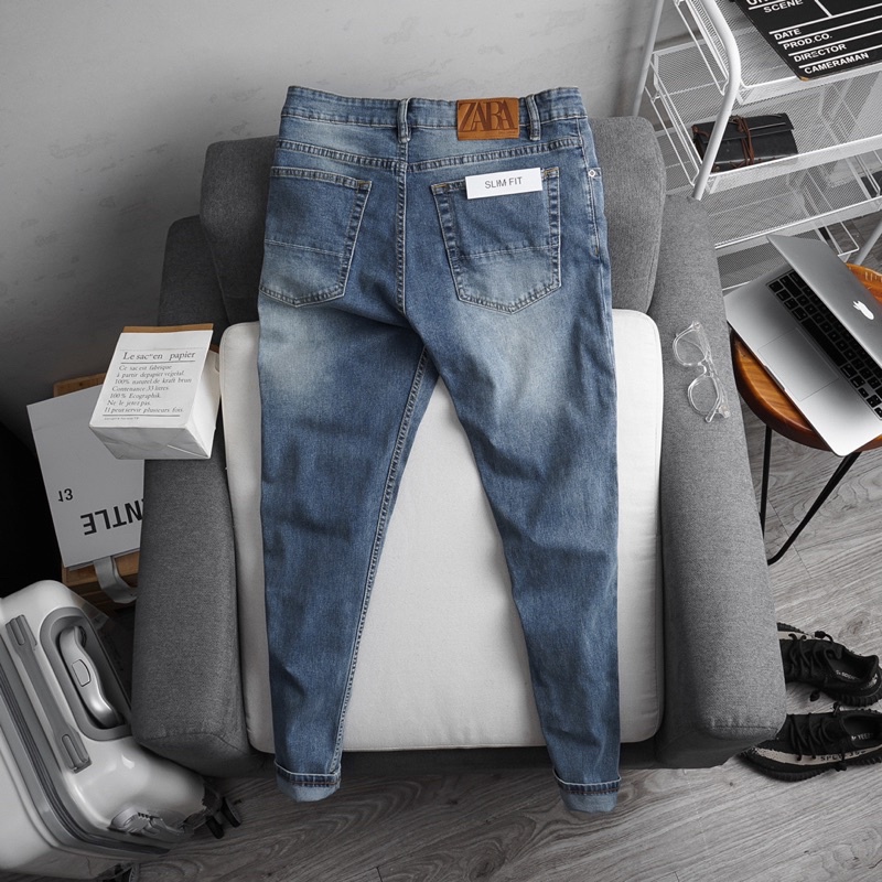 [Tặng quà] - Quần jean nam cao cấp slimfit chuẩn dáng xuất khẩu xanh rêu | BigBuy360 - bigbuy360.vn