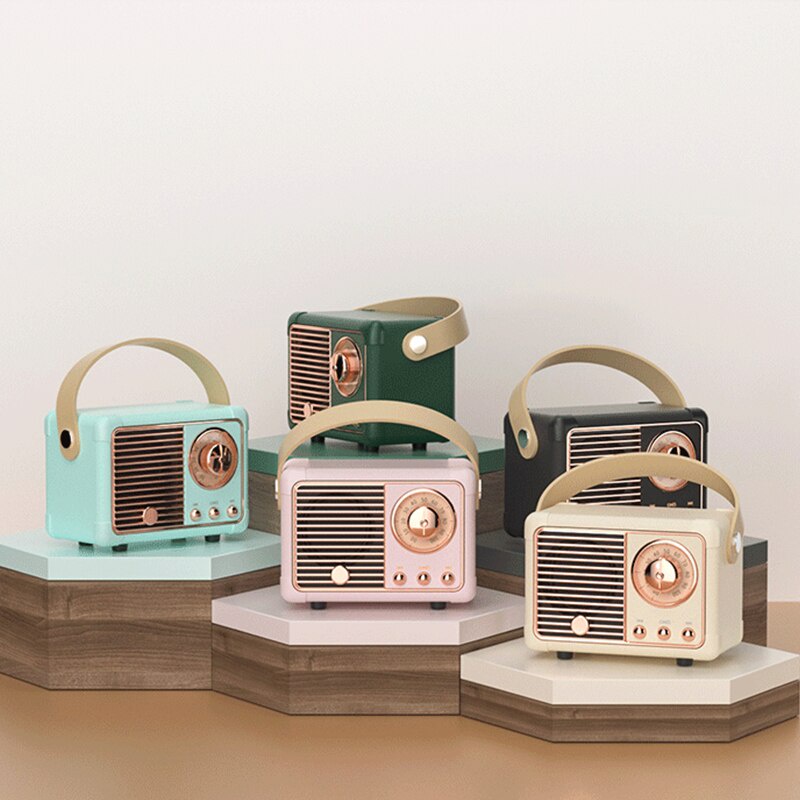 Loa Bluetooth H2 Phong Cách Retro Cổ Điển Kèm Phụ Kiện