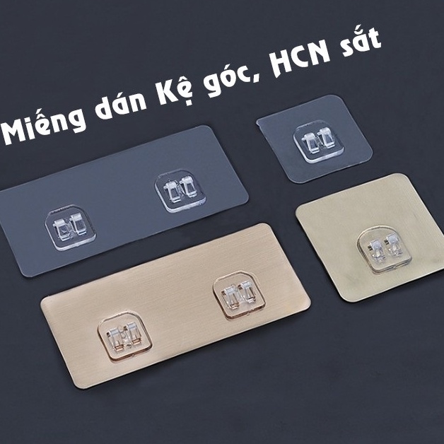 Miếng Dán Tường Kệ Góc,Bộ nhả kem Oenon,Miếng Dán Thay Thế Kệ Hình Chữ Nhật Kệ Góc Nhà Tắm (Được Chọn Mẫu)
