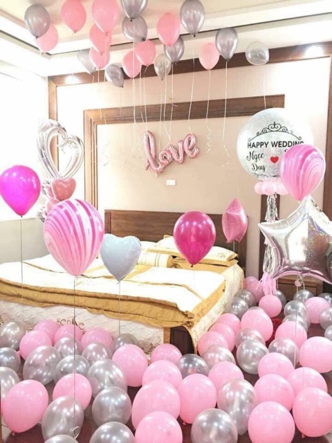 SET BÓNG TRANG TRÍ PHÒNG CƯỚI MÀU HỒNG