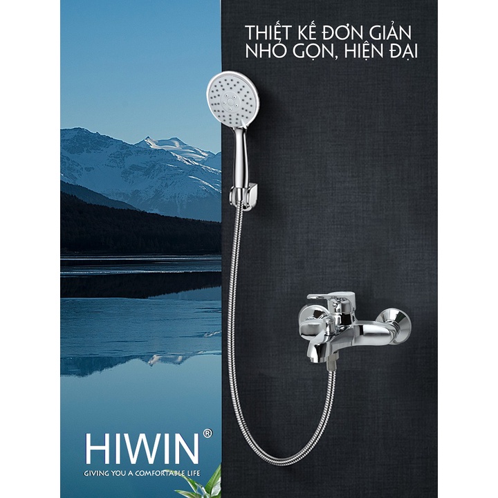 Vòi hoa sen, sen tắm (full bộ) nóng lạnh chất liệu đồng mạ crom cao cấp HIWIN KF-214F