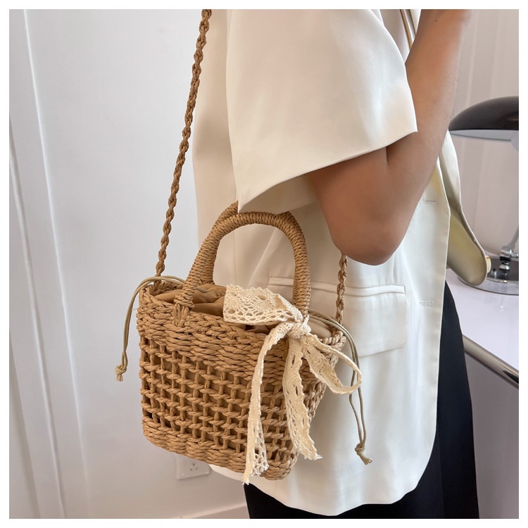 Túi cói Đan Mây Thủ Công Phong Cách Vintage Thời Trang Cho Nữ