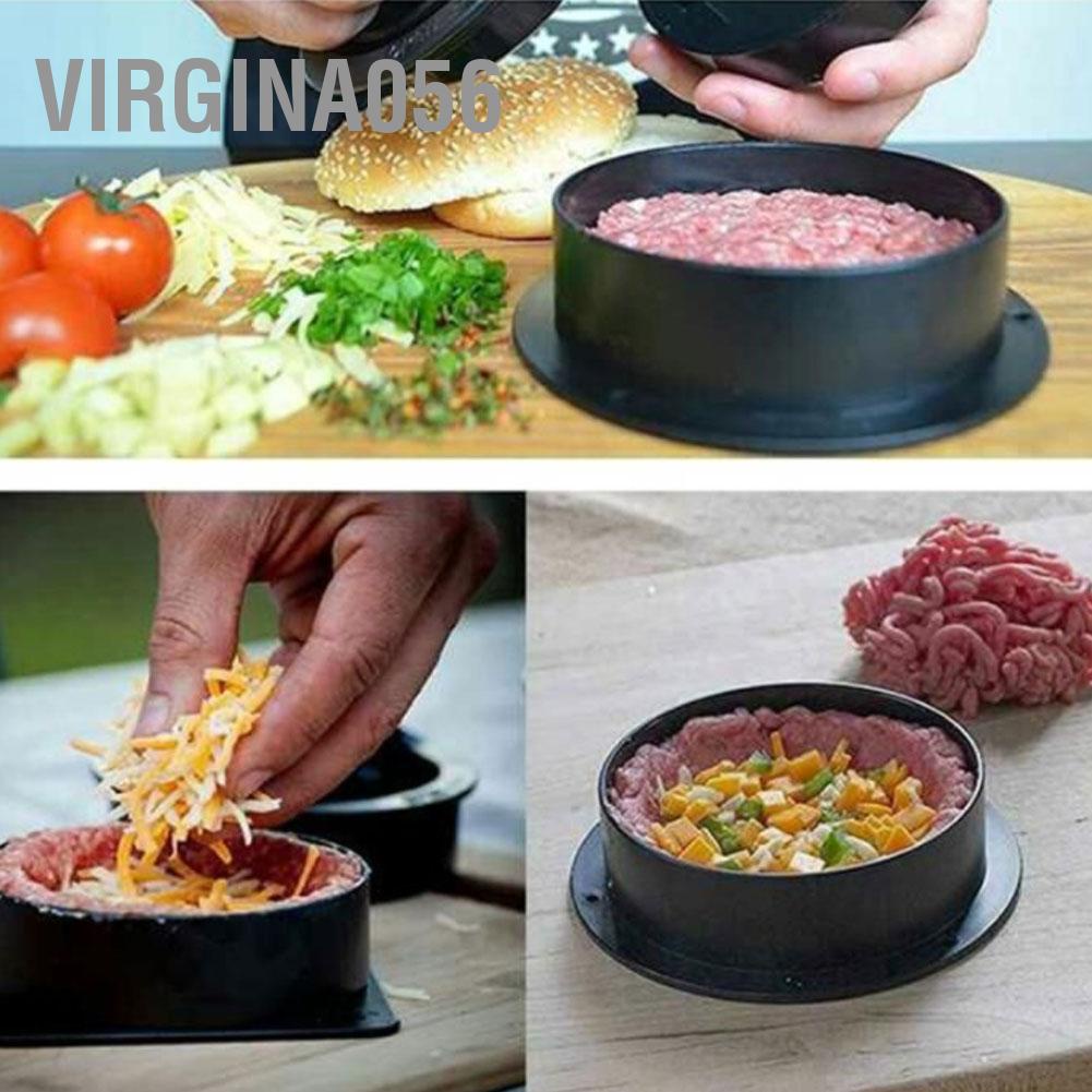 Hàng Hot Thực phẩm có thể tháo rời Cấp nhà bếp Máy làm bánh hamburger Máy ép thịt Máy ép thịt Phụ kiện dụng cụ BBQ Hàng giao ngayVirgina056