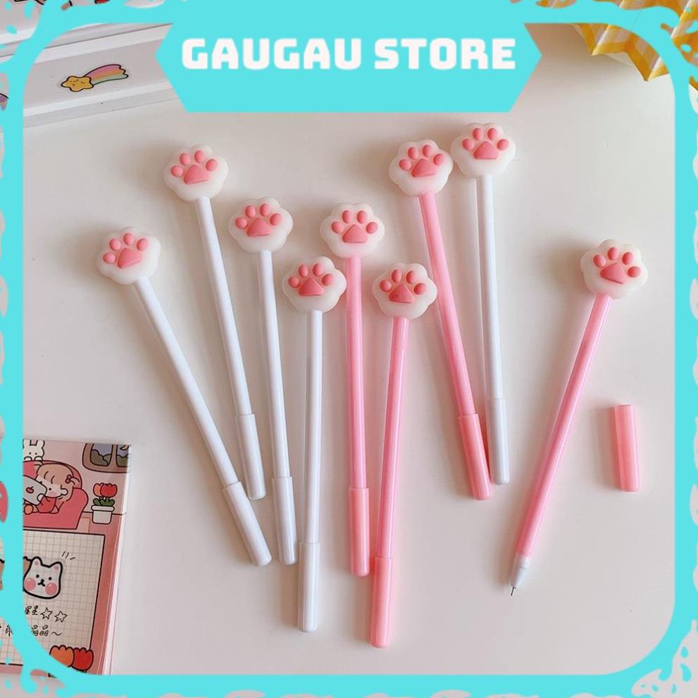 Bút Bi Dễ Thương Hình Bàn Chân Mèo Màu Đen 0.5mm