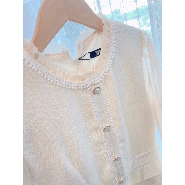 Váy dạ WEET 2 lớp phối cúc ngọc | BigBuy360 - bigbuy360.vn