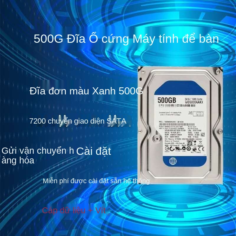 Ổ đĩa cứng máy tính bưu điện 160g 250g 320G 500GB, ổ cứng cứng dạng đĩa màu xanh/ đĩa mỏng