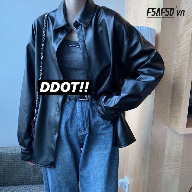 Áo Khoác Da Dáng Rộng Thời Trang Xuân Thu Hàn Quốc 2020 Dành Cho Nữ