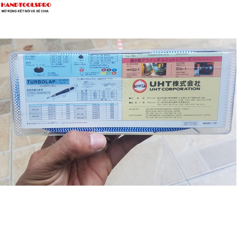 3mm Bộ máy mài hơi thẳng UHT MSG-3BSN