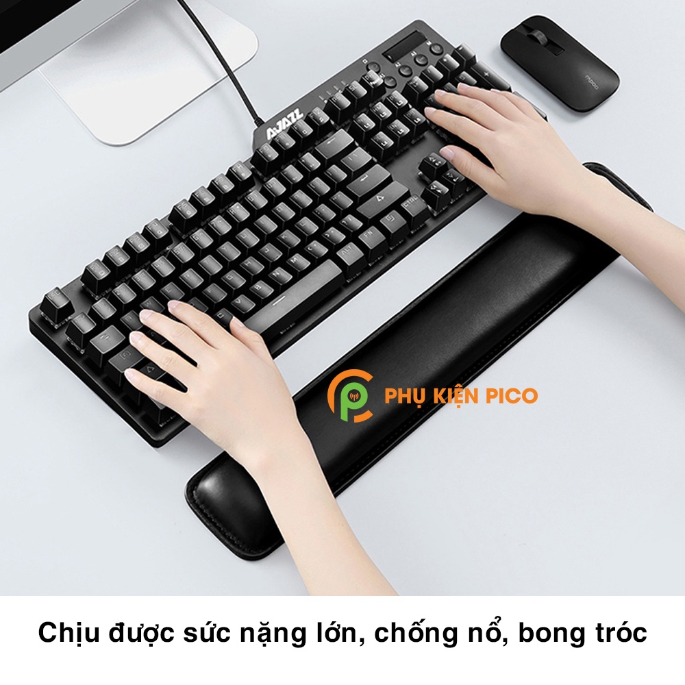 Kê tay chuột bọc da PU cao cấp chống đau mỏi cổ tay - Đệm kê tay bàn phím và kê chuột