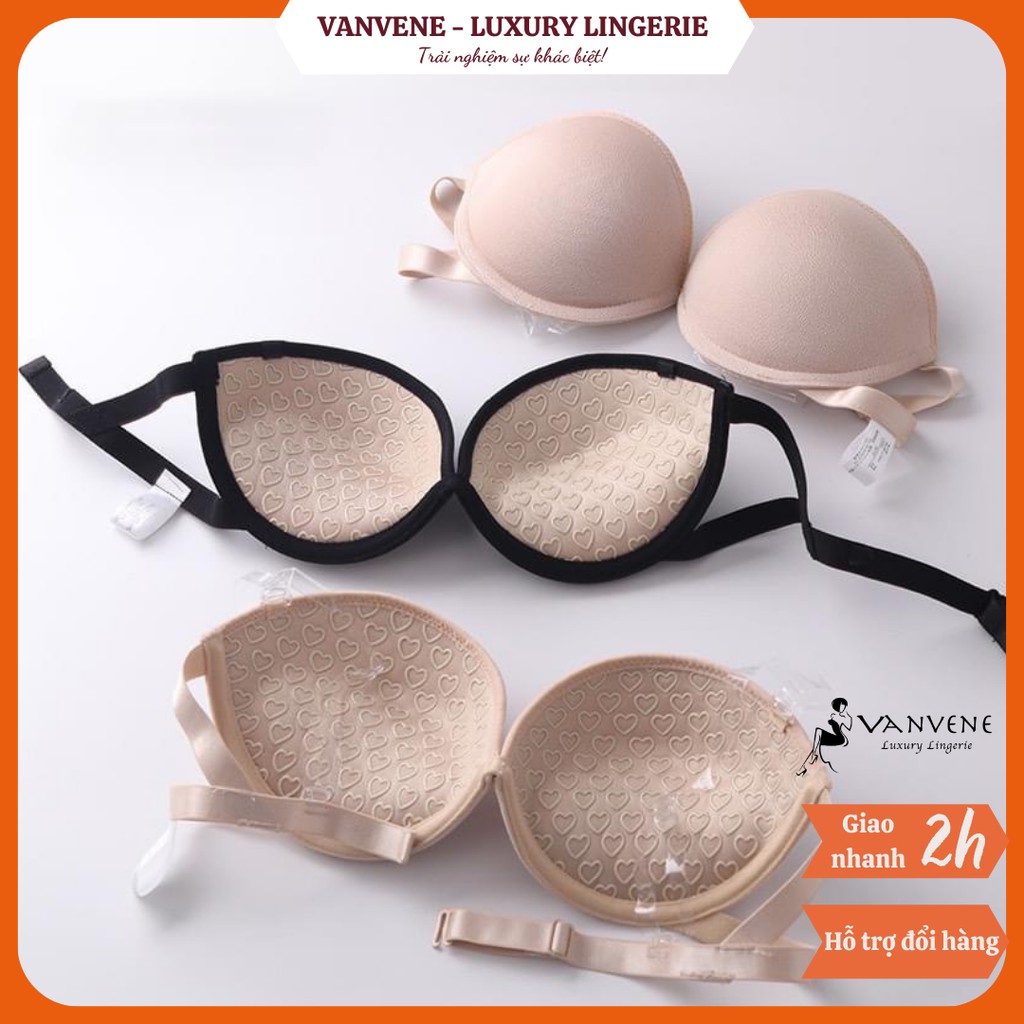 (Sz 30-38) Áo Quây Có Gọng Nâng Ngực Silicon Tim Chống Tụt Phong Cách Nhật Bản B099