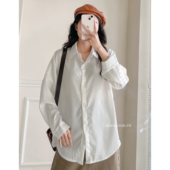 MIỀU_ÁO SƠ MI VẢI PHI BÓNG MAKI SHIRT