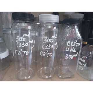 Chai nhựa pet 300ml cổ to đựng trà sữa , chè dưỡng nhan ...