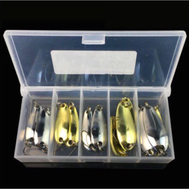 Bộ 12 mồi thìa lure suối kèm lưỡi tiện ích