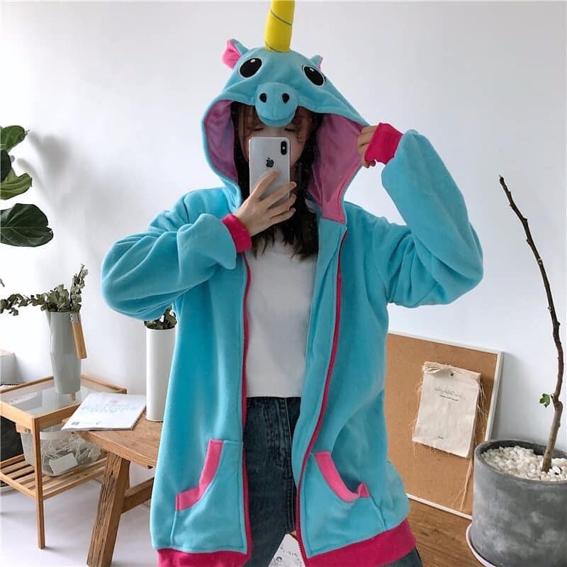 Áo khoác nỉ unicorn- leda