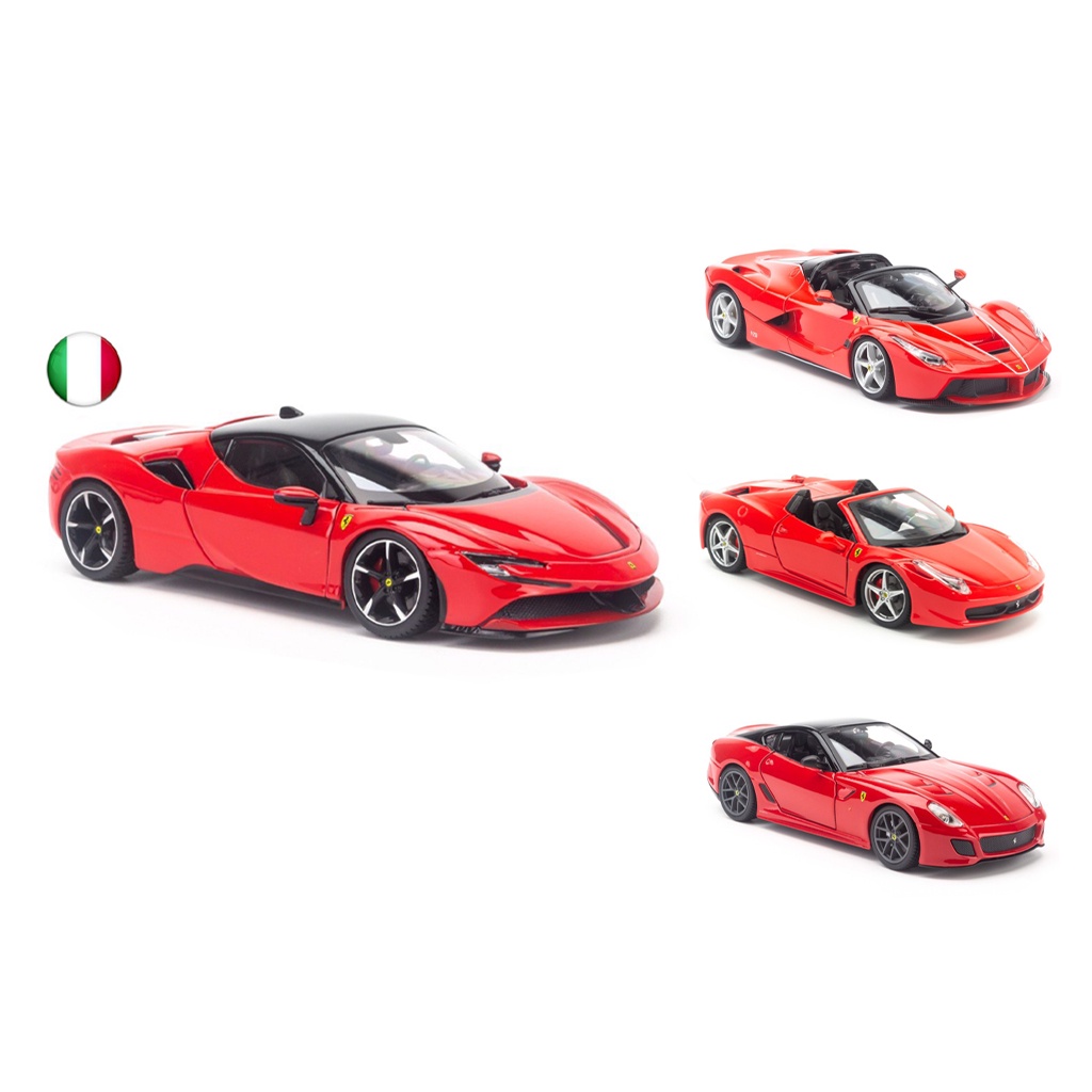 Mô hình siêu xe Ferrari SF90 Stradale, LaFerrari, F12 TDF, 488 GTB 1:24