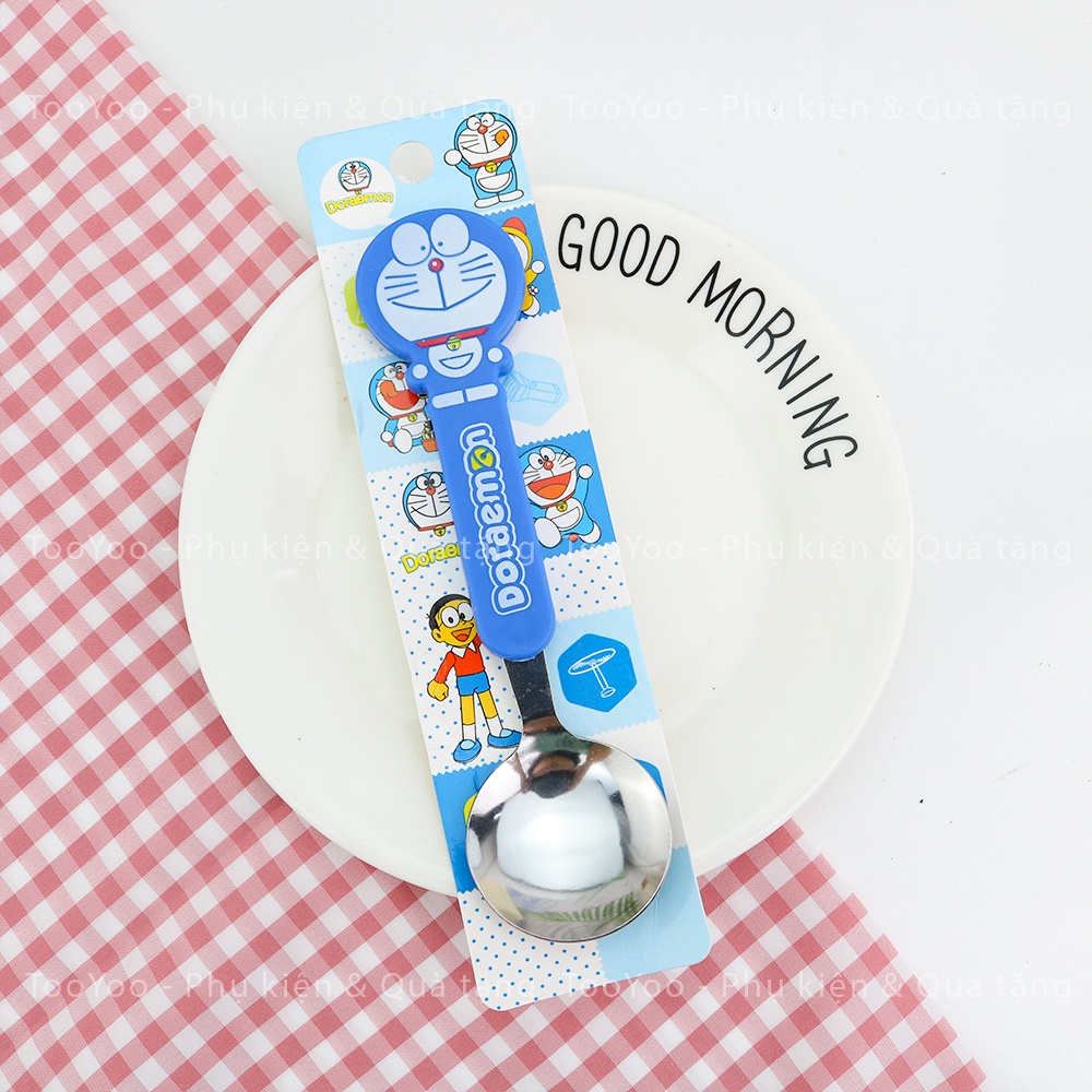 Muỗng tròn inox nhiều mẫu dễ thương cute TooYoo BK00402
