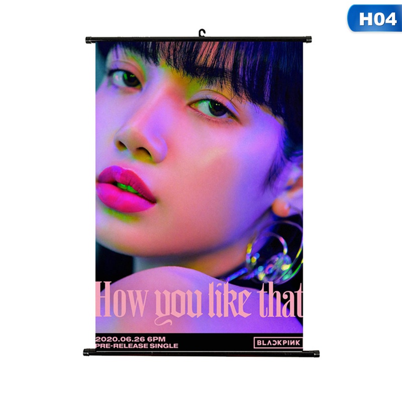 Hit upon Kpop Blackpink How You Like That  Poster Stickers New Album Lisa Rose Jennie Jisoo Hang Poster 21*30cm