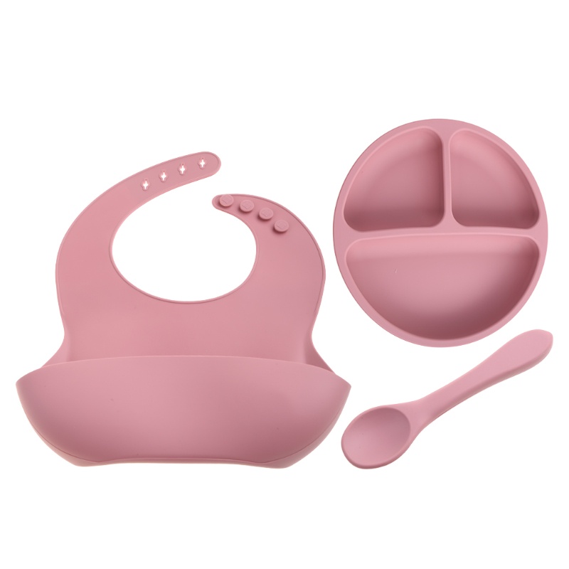 Bộ 3 Dụng Cụ Ăn Dặm Bằng Silicone Cấp Thực Phẩm Cho Bé