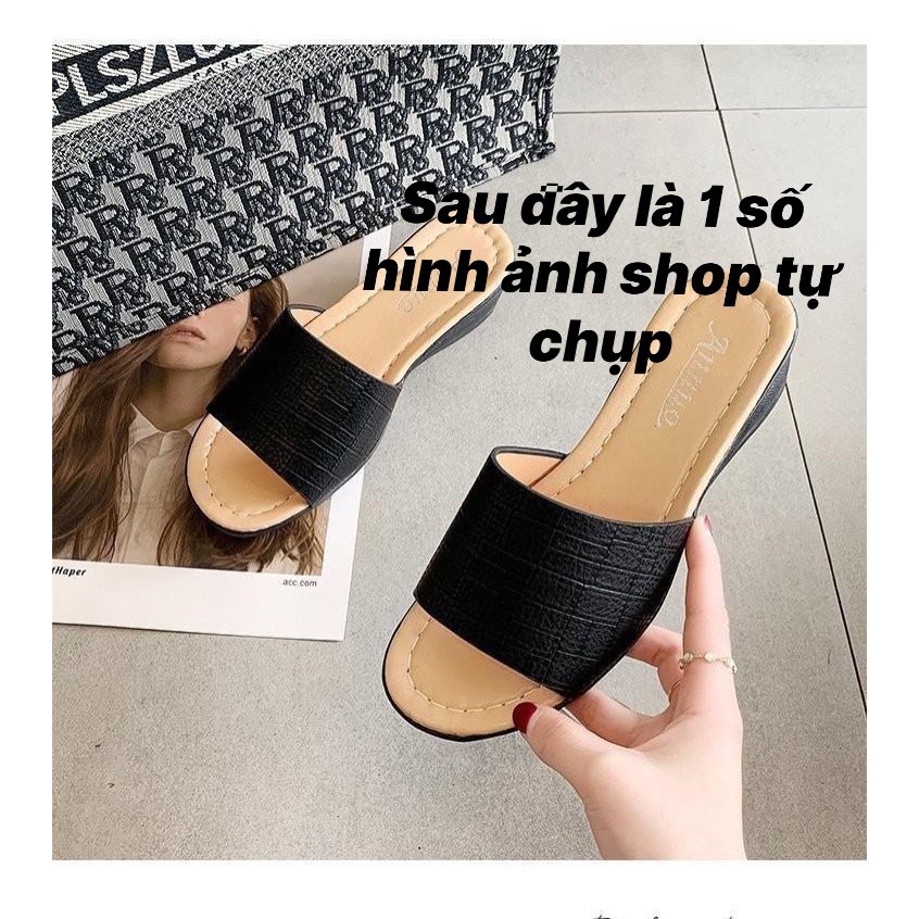 Dép nữ trung niên chất liệu da mềm êm chân đủ size 36-41 3 màu - Vincent Shop