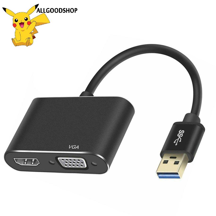 Cáp chuyển đổi USB sang HDMI VGA 4K độ phân giải cao