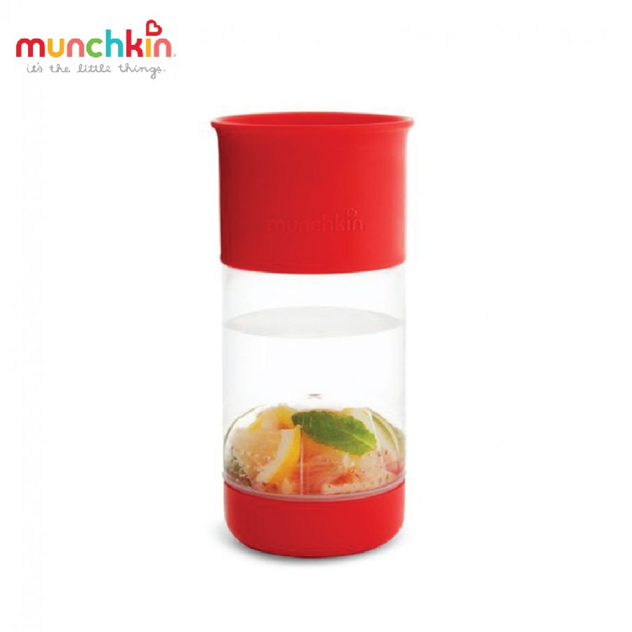 Cốc Uống Nước 360 Độ Munchkin Cho Bé Chống Đổ Có Ngăn Ép Trái Cây ( 414ML )