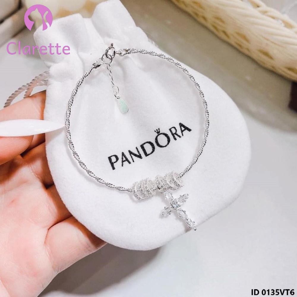 Vòng tay bạc mix charm và hình máy bay, túi tiiền, dép, bông tuyết, versacce, thánh giá Clarette 0135VT