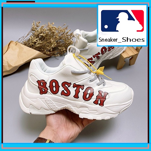Giày_MLB Boston, Giày Sneaker Boston Da Bò Cao Cấp Đế Cao Tăng Chiều Cao Full Box Bill