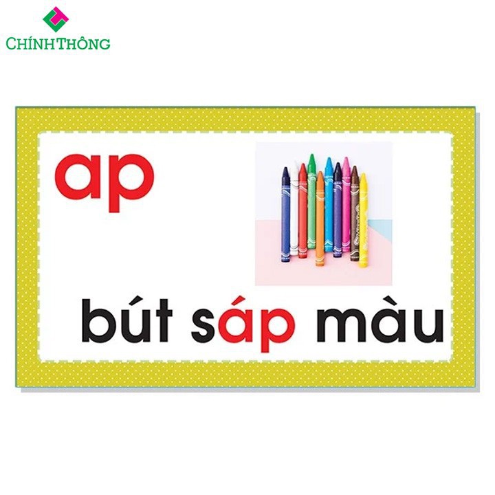 flashcard tiếng việt - chữ cái, chữ ghép và vần in màu 190 thẻ lật 2 mặt 3er