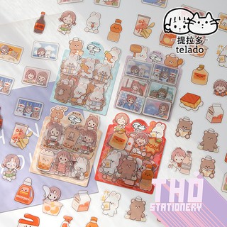 40 sticker cute hình dán dễ thương miếng dán công chúa trang trí sổ planner bullet journal dụng cụ dán telado