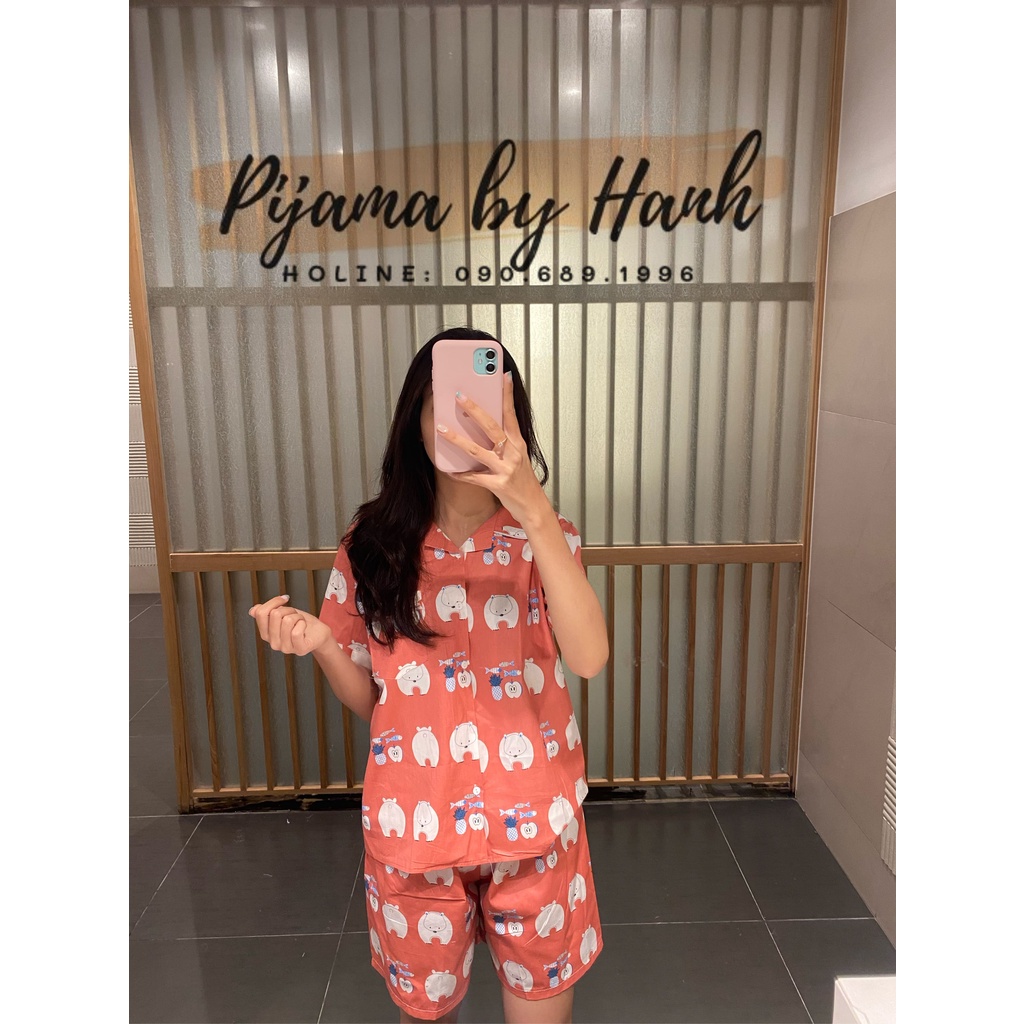 PIJAMA  GẤU ĐỎ - CỘC TAY